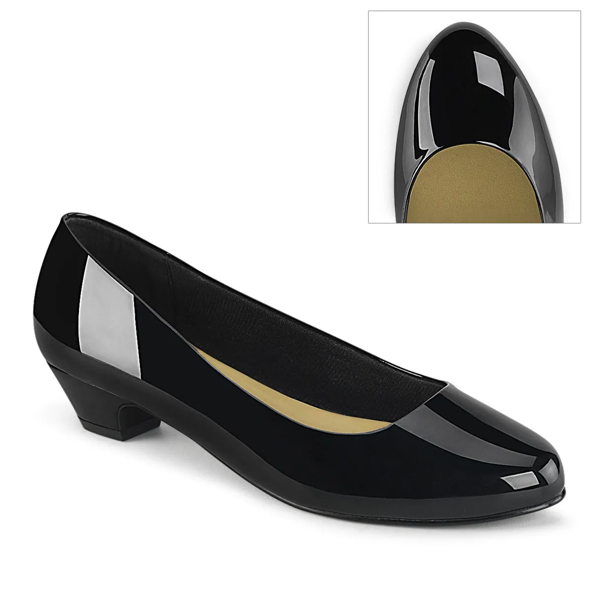 1 Inch Heel GWEN-01 Black Pat