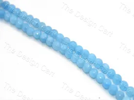 10 mm Aqua Blue White Jade Rondelle Quartz Semi Precious Stone