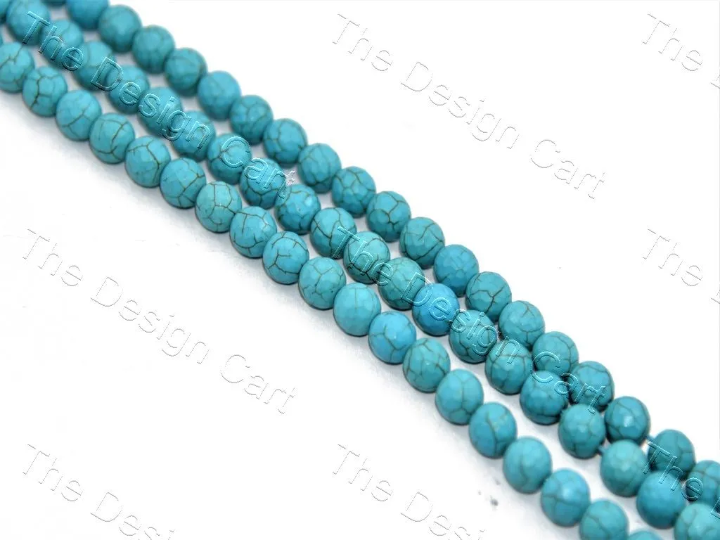 10 mm Sky Blue Jade Rondelle Quartz Semi Precious Stone