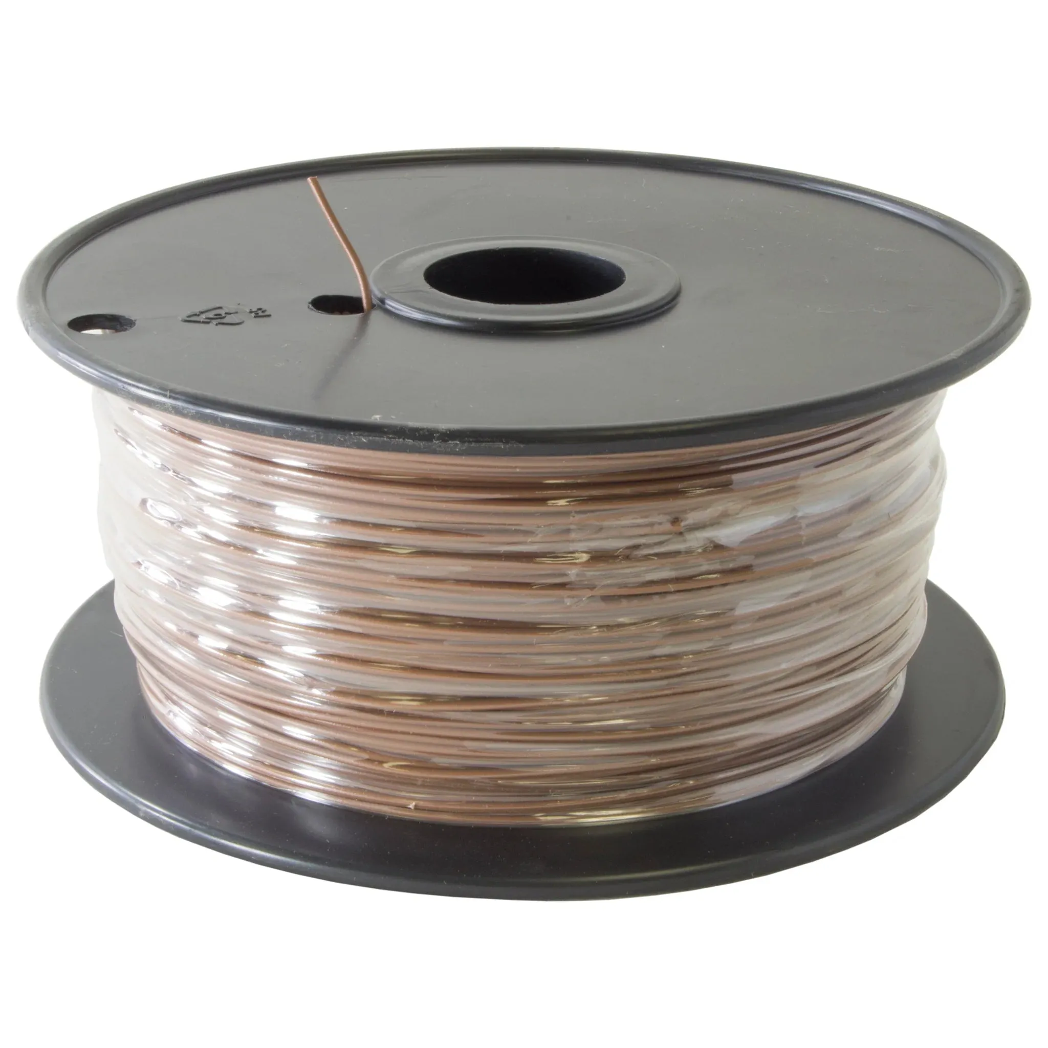 1000 Feet, 22 Gauge Solid Hook Up Wire - Brown, 300 Volts