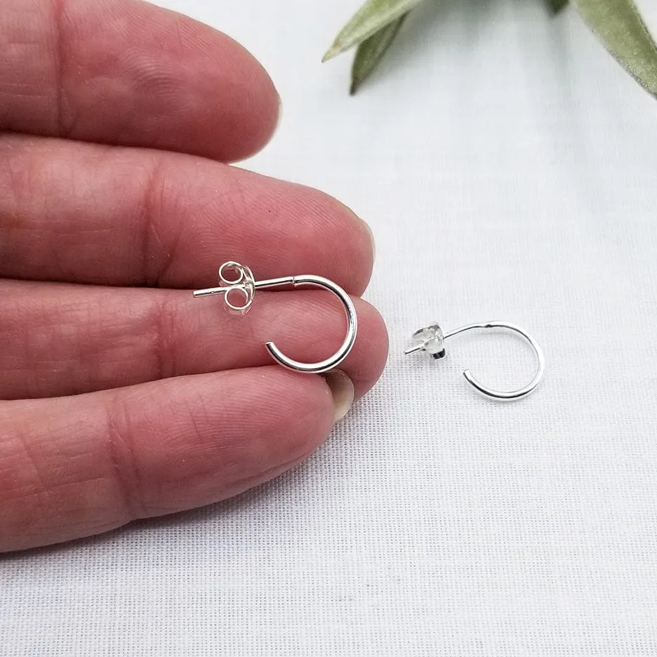 10mm STERLING SILVER HOOP