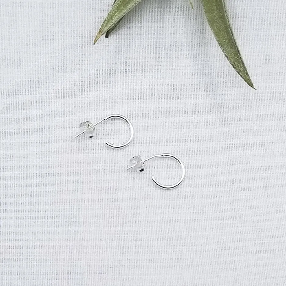 10mm STERLING SILVER HOOP