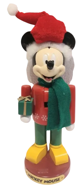 10" Disney Mickey Mouse With Present Nutcracker