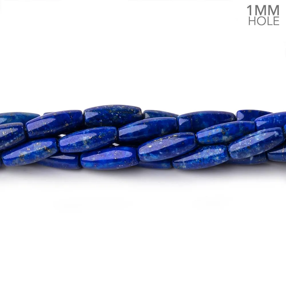 10x4mm Lapis Lazuli Plain Rice Beads 15.5 inch 37 pieces AA