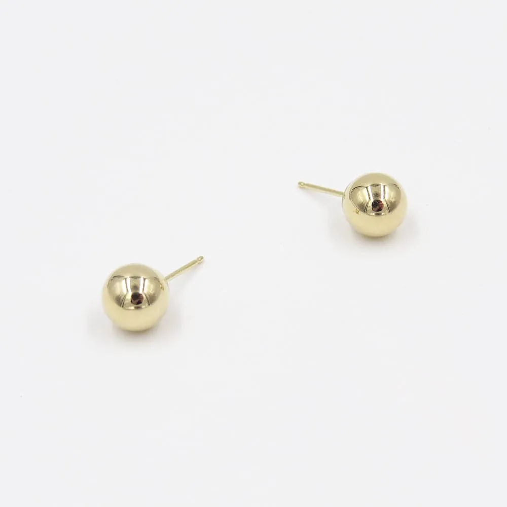 14K LARGE BALL POST EARRINGS