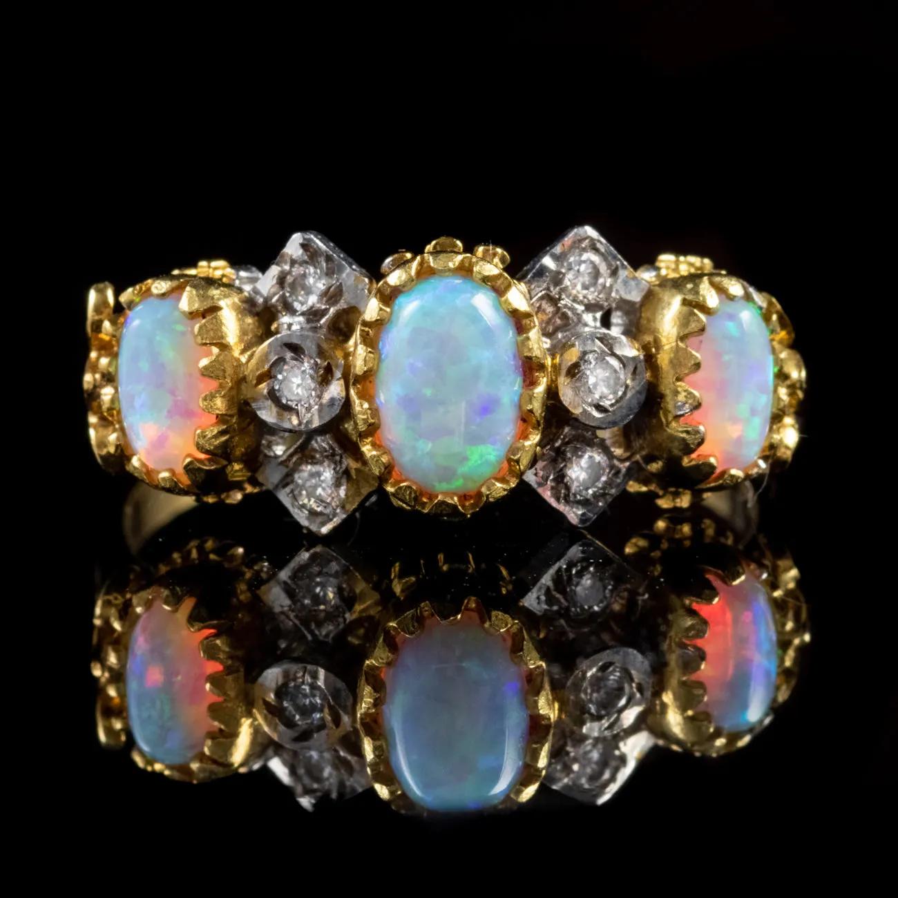 1.80Ct Opal Paste Ring 18Ct Gold Silver