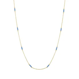 18" Lapis Bar Chain Necklace