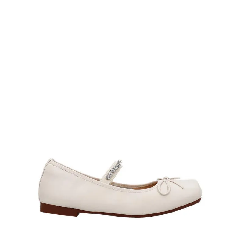 39917-WHT Women Flats - White