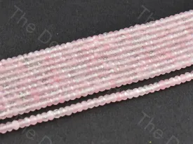 4 mm Baby Pink Rondelle Jade Quartz Stones