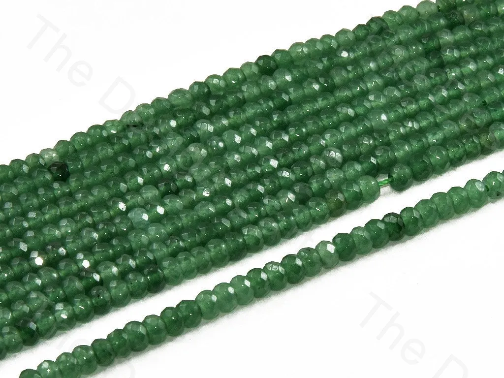 4 mm Olive Green / Peridot Rondelle Jade Quartz Stones