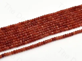 4 mm Rust Rondelle Jade Quartz Stones