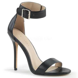 5 Inch Heel AMUSE-10 Black Pu