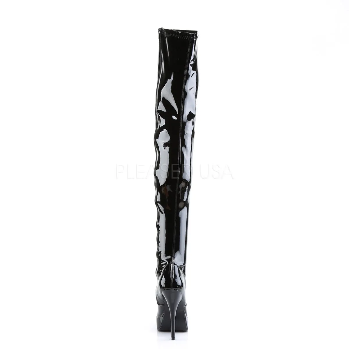 5 Inch Heel INDULGE-3000 Black Stretch Pat