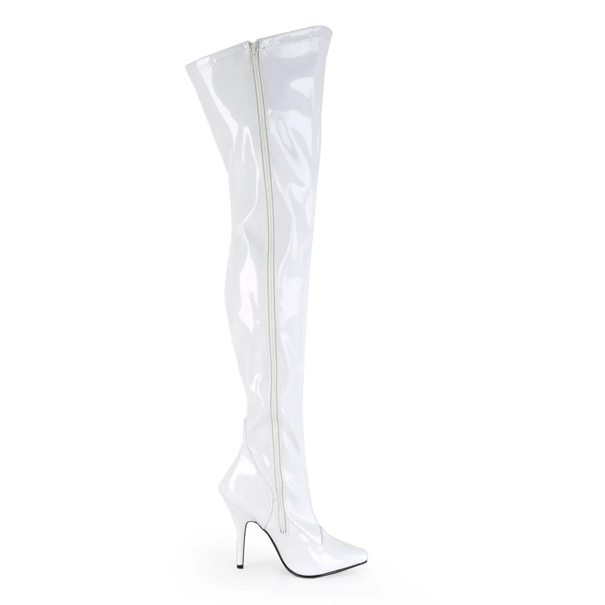 5 Inch Heel SEDUCE-3000 White Stretch