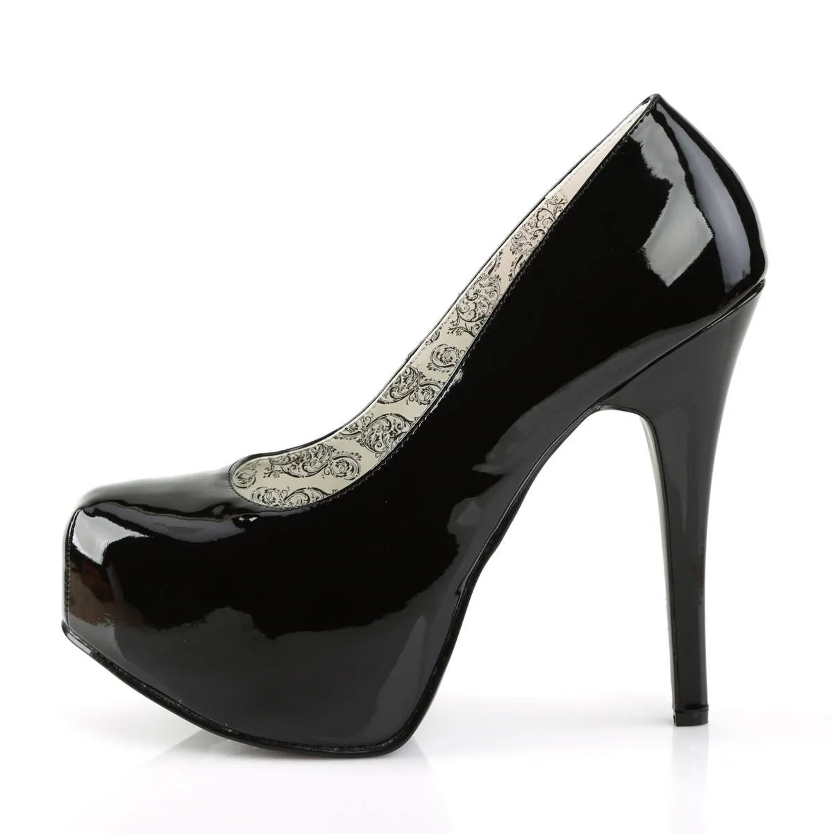 5 Inch Heel TEEZE-06W Black Pat (Wide Width)