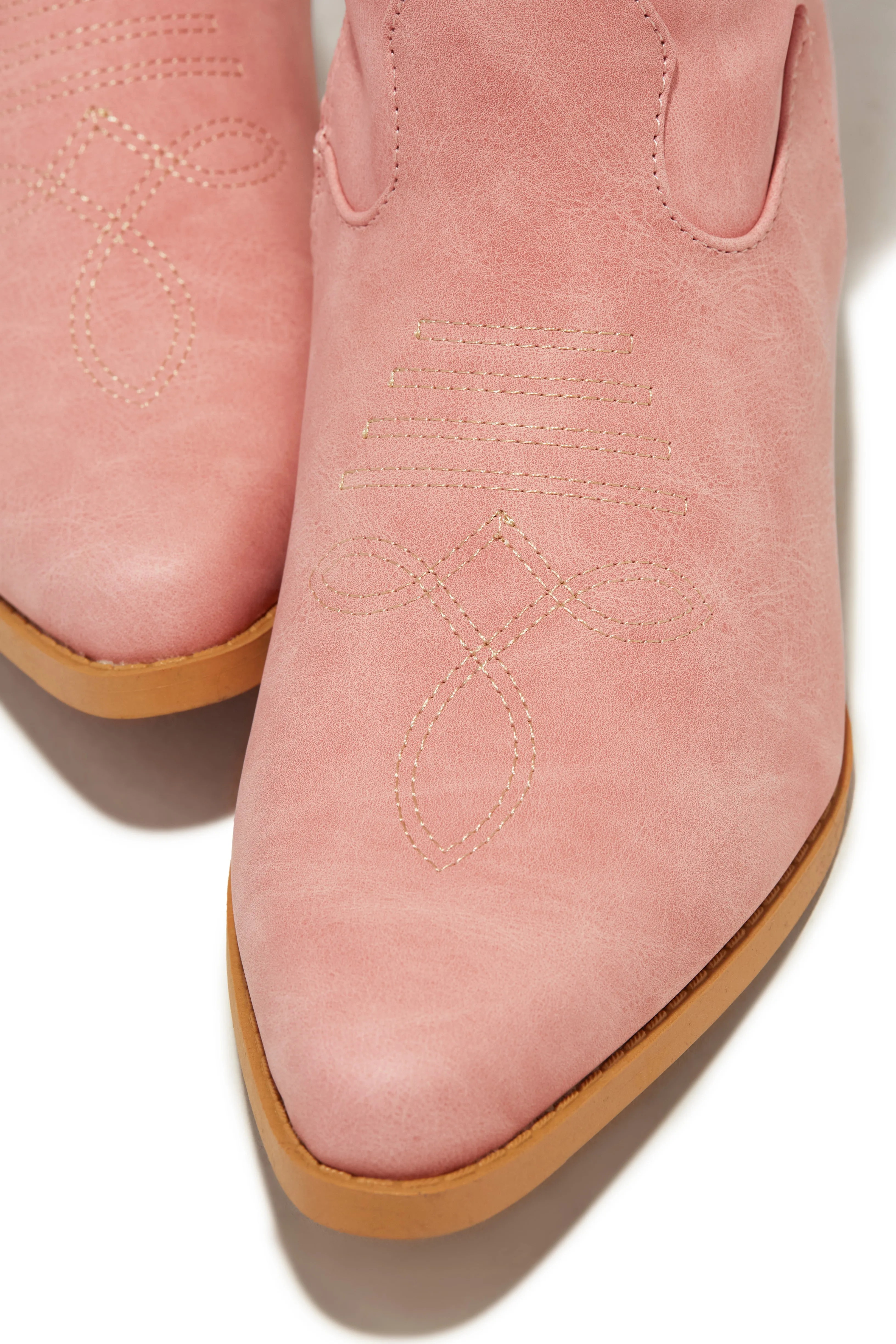 Abby Cowgirl Boots - Pink