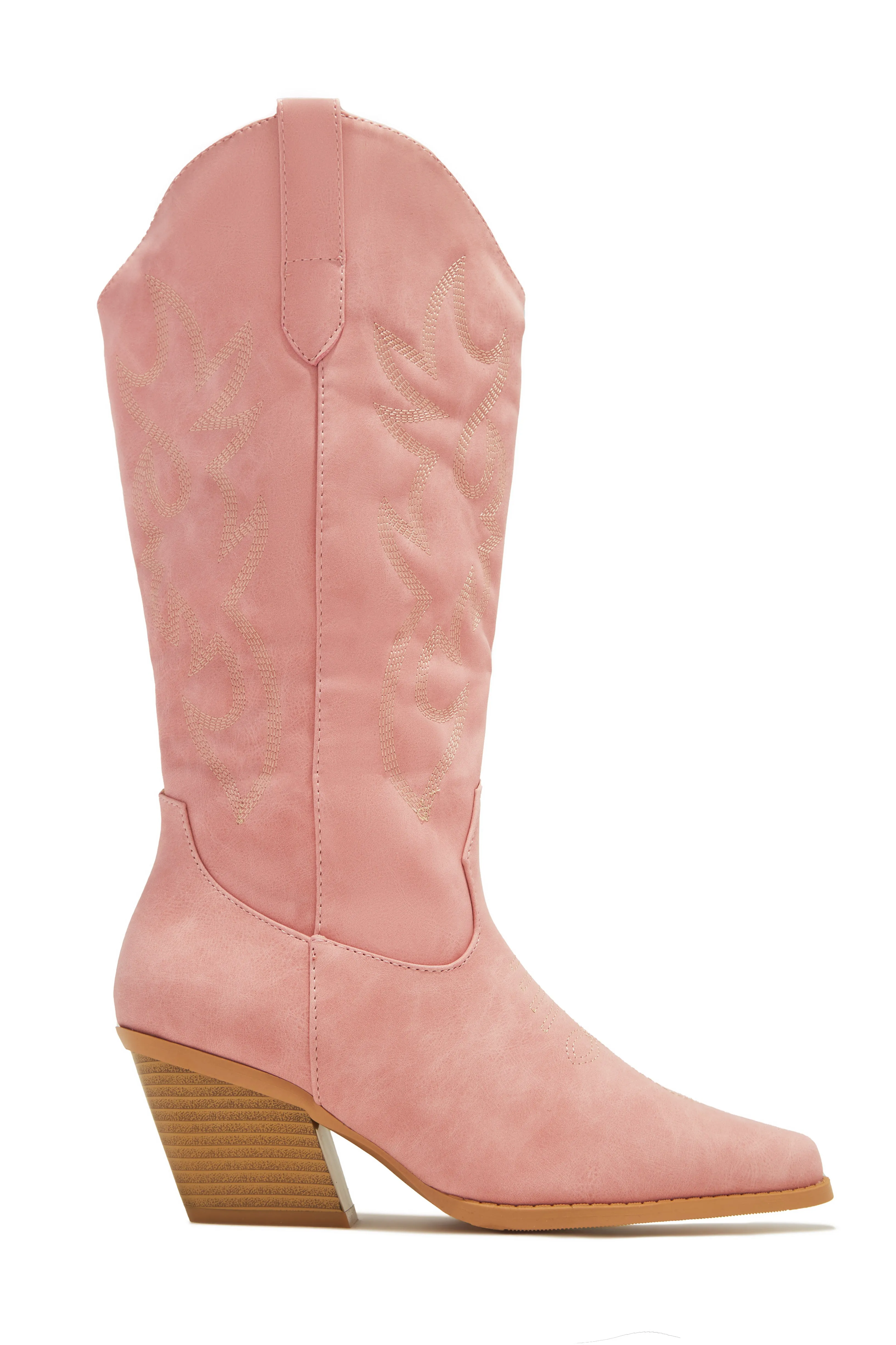 Abby Cowgirl Boots - Pink