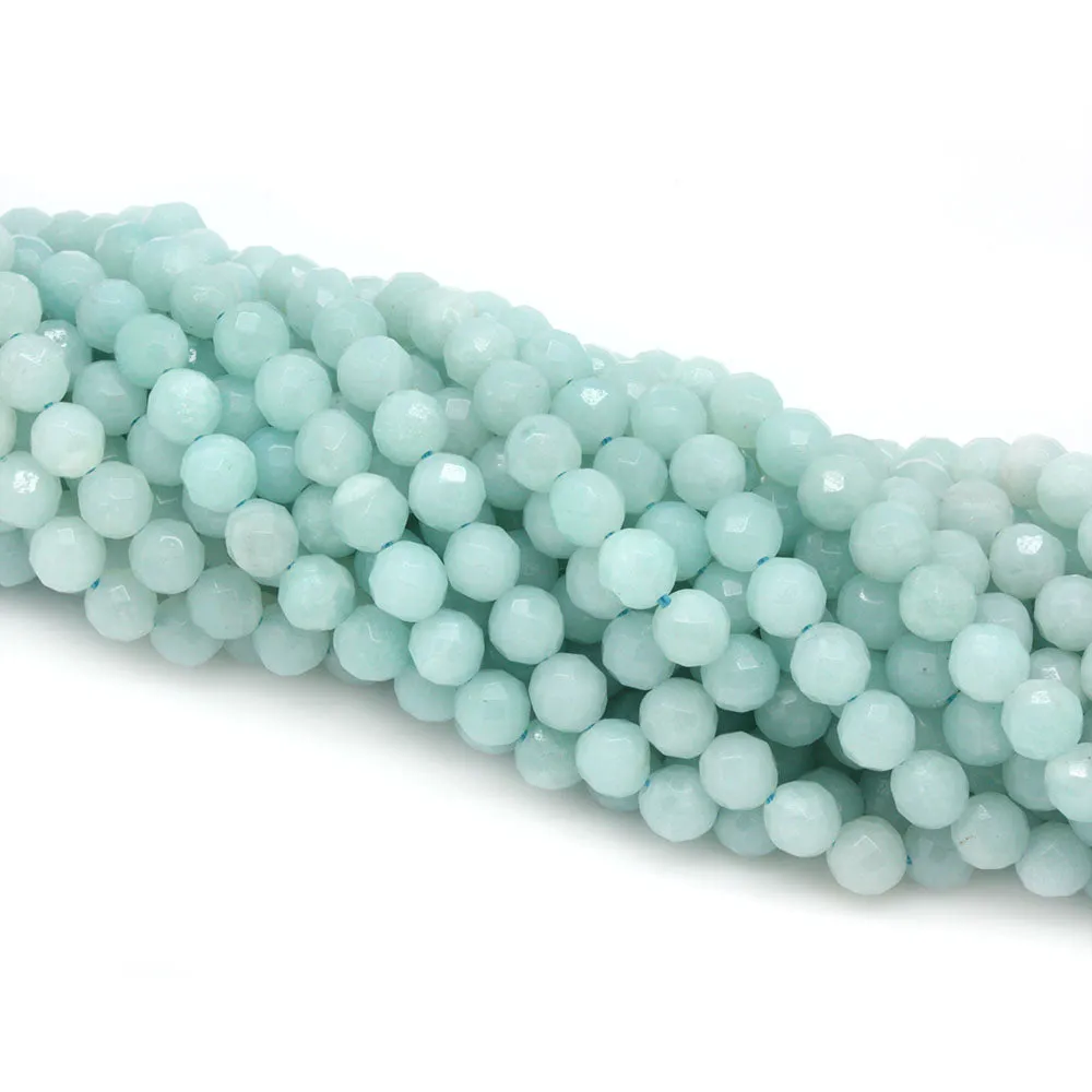 Amazonite Faceted Rounds 6mm - 35cm Strand