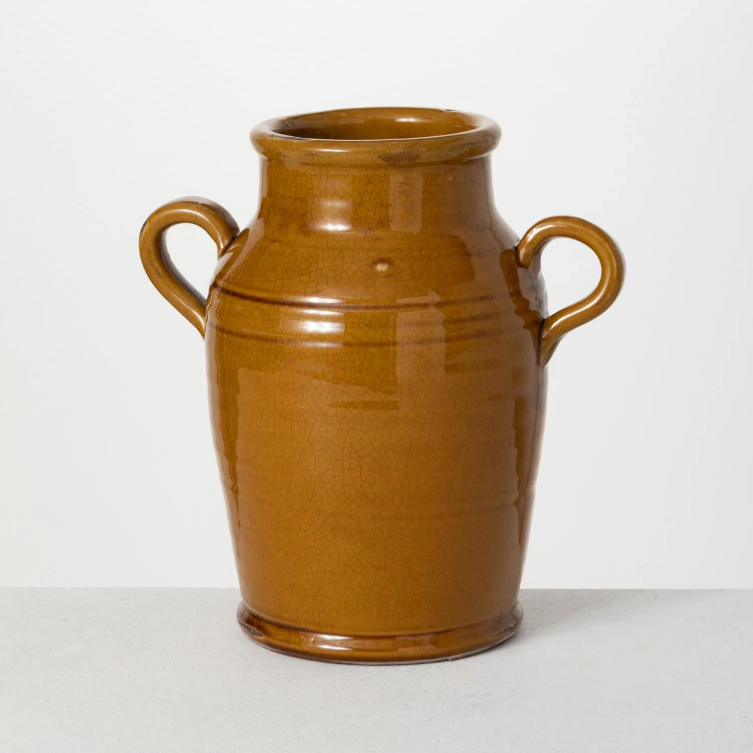 Amber Antique Terracotta Urn Vase