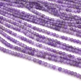 Amethyst Faceted Rondelles 4x3mm - 35cm Strand