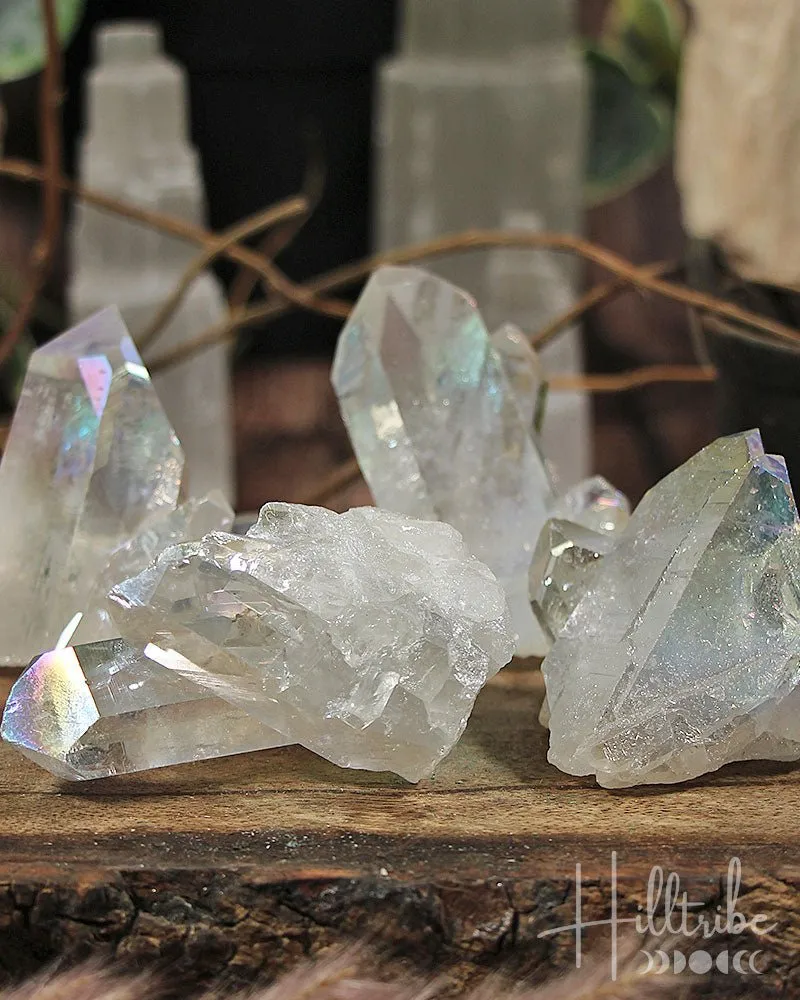 Angel (Opal) Aura Clear Quartz Cluster 7cm