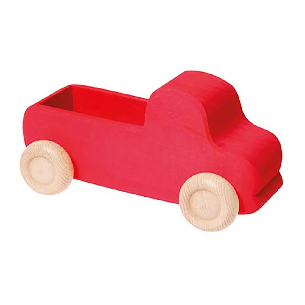 Authentic Grimm's Wooden Large Truck Toy Red