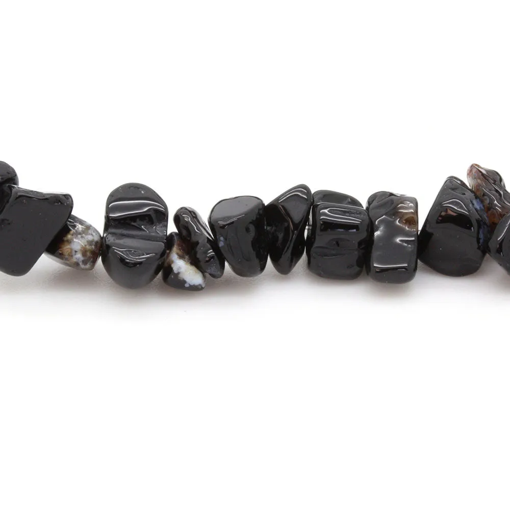 Black Onyx Chips - String of 80cm