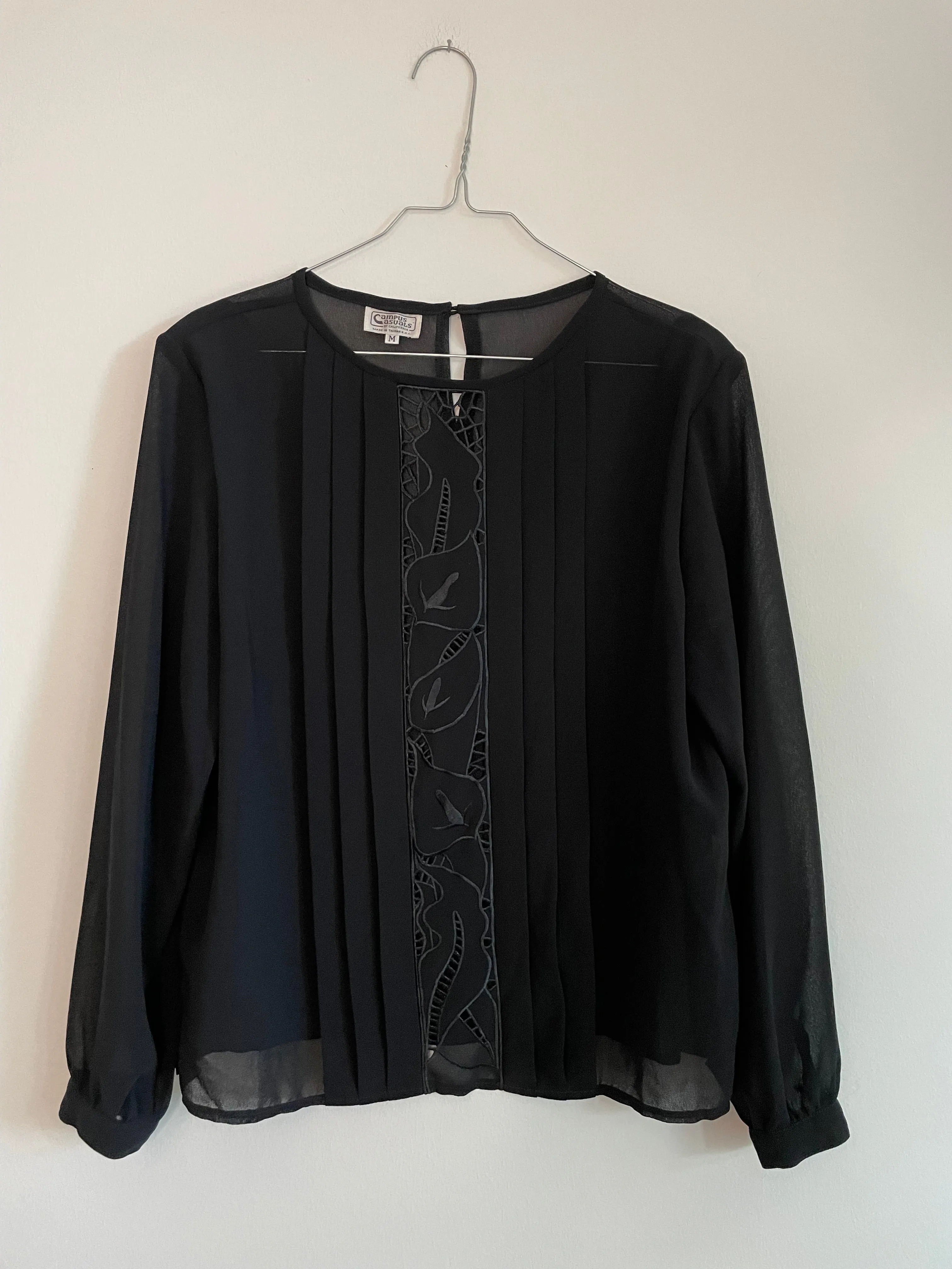 Black Semi Sheer Shirt