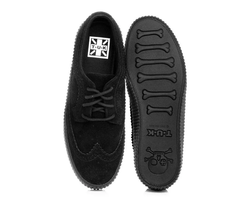 Black Suede EZC Brogue Shoes