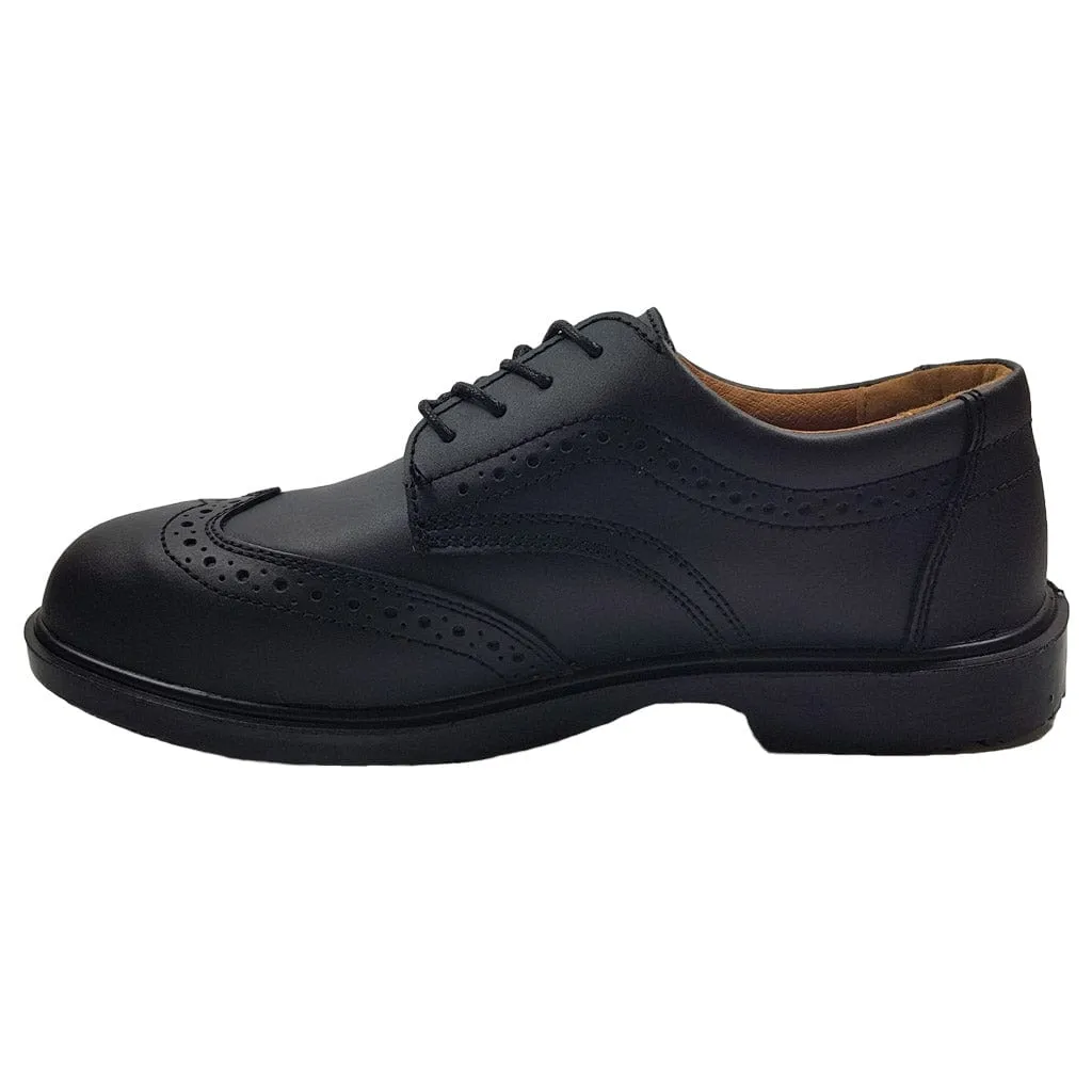 Blackrock Brogue Black Leather Safety Shoes