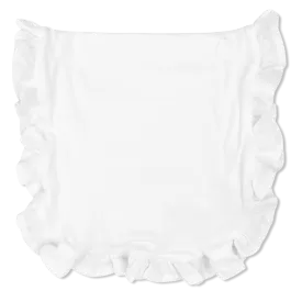 Blossom Ruffle Burp Cloth - White