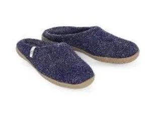 Blue Slippers with Rubber Sole