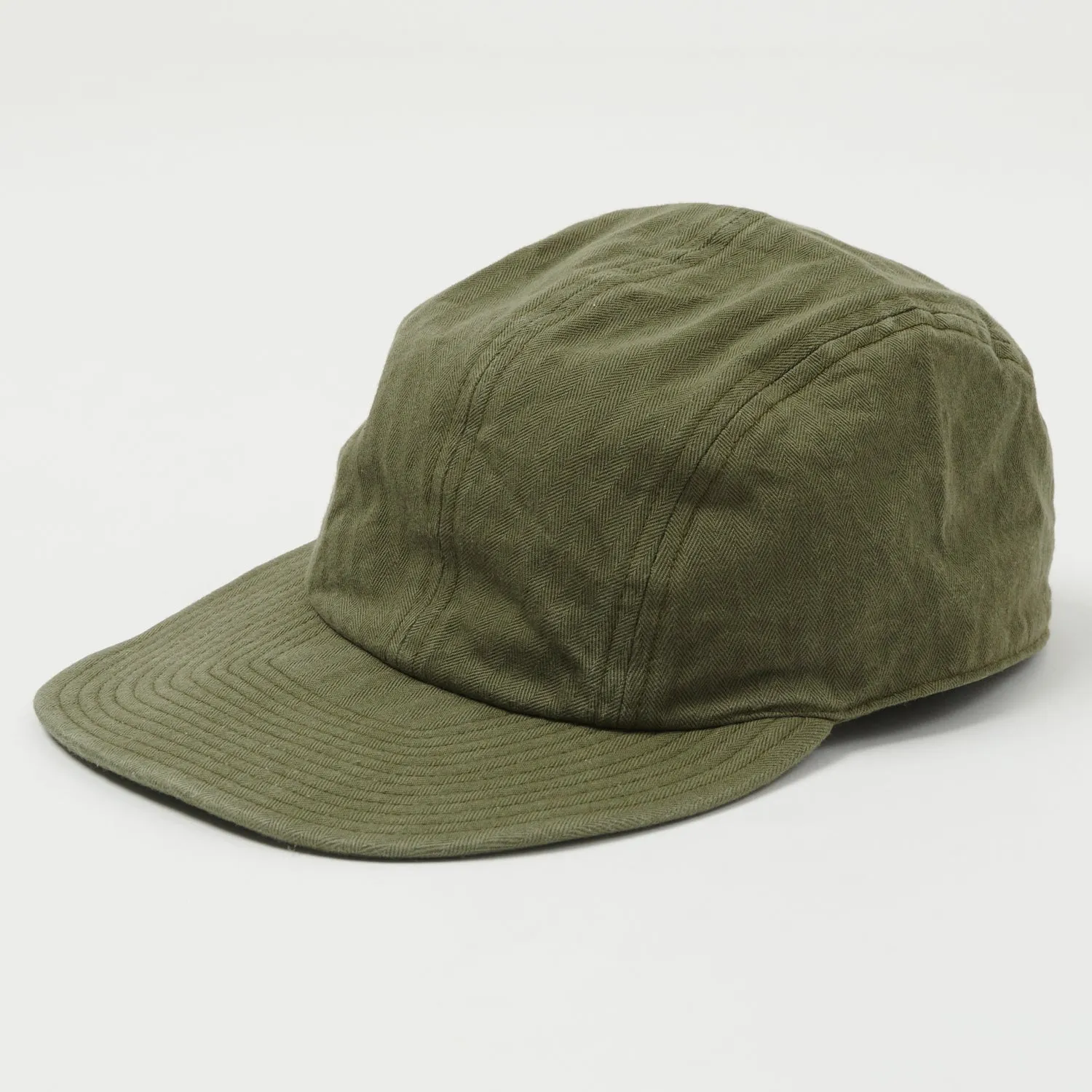 Buzz Rickson's U.S. Navy Civilian Model Herringbone Cap  - Olive