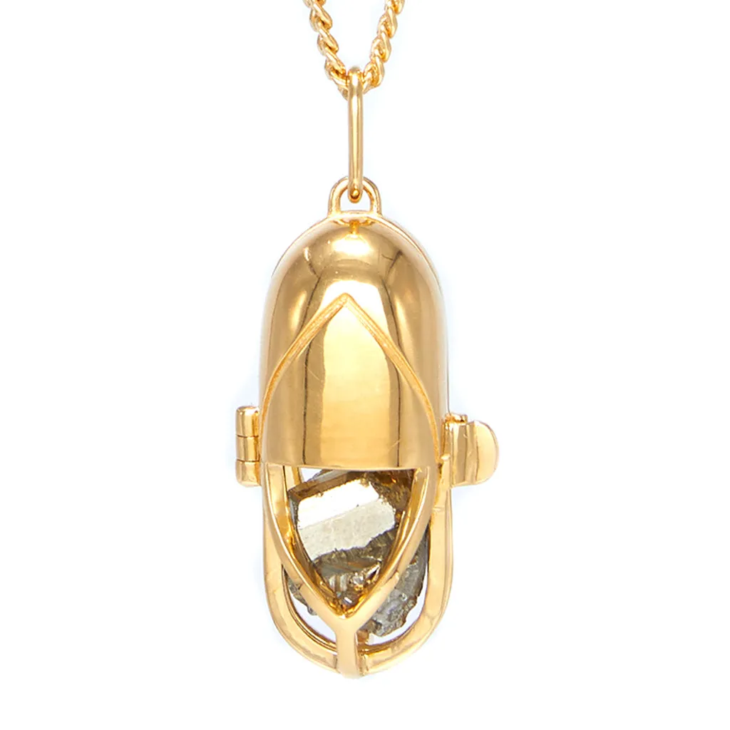 Capsule Crystal Pendant - 24ct Gold Vermeil