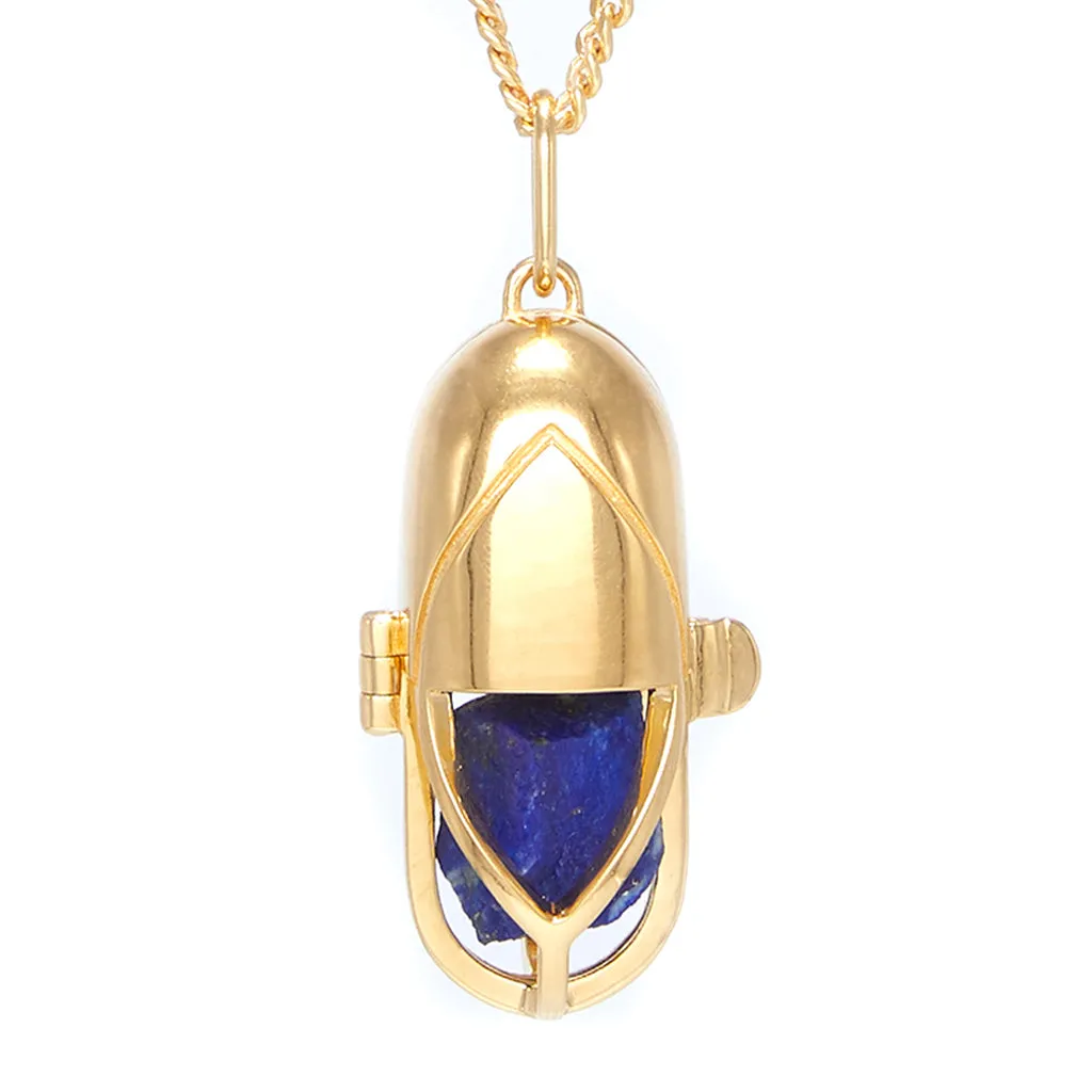 Capsule Crystal Pendant - 24ct Gold Vermeil