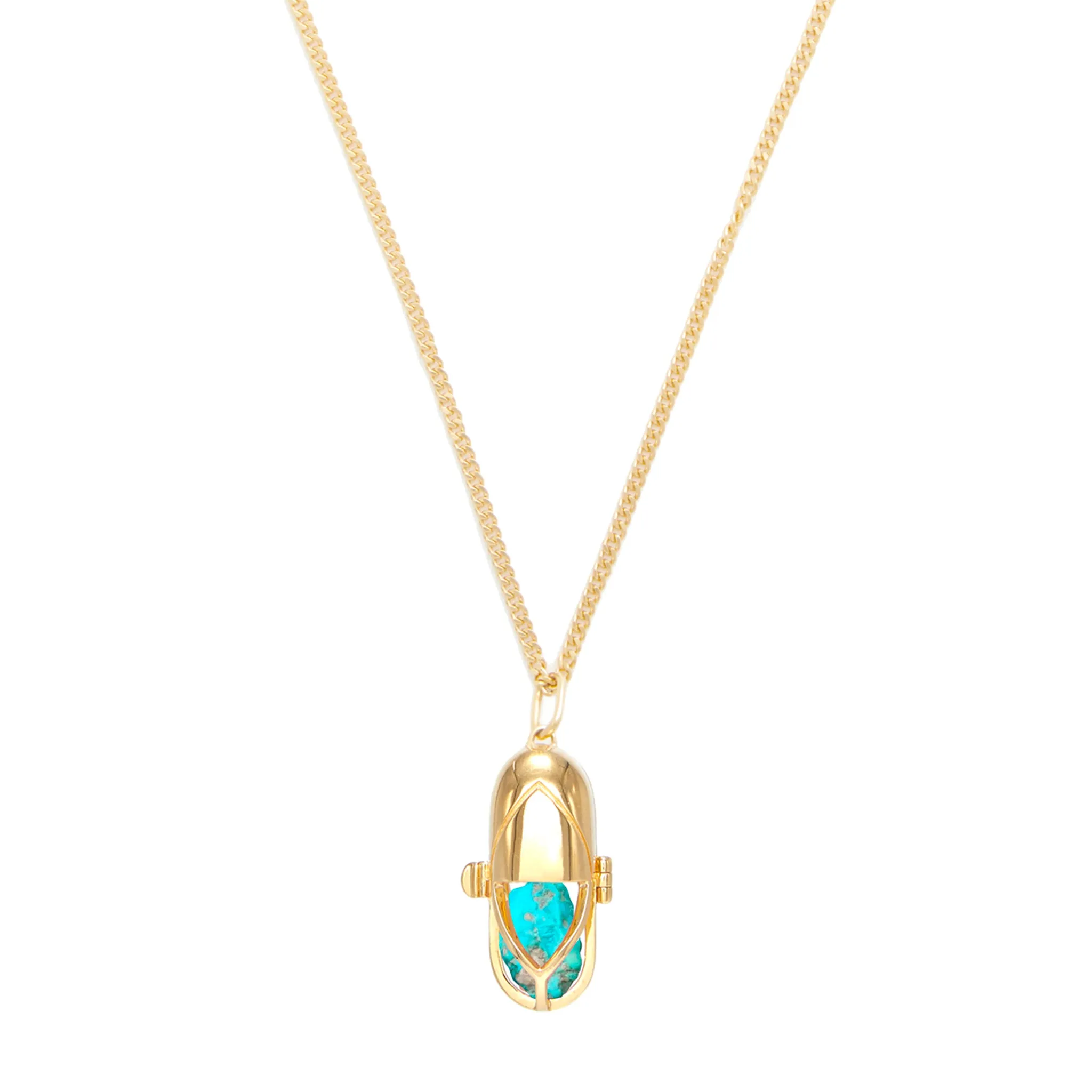 Capsule Crystal Pendant - 24ct Gold Vermeil