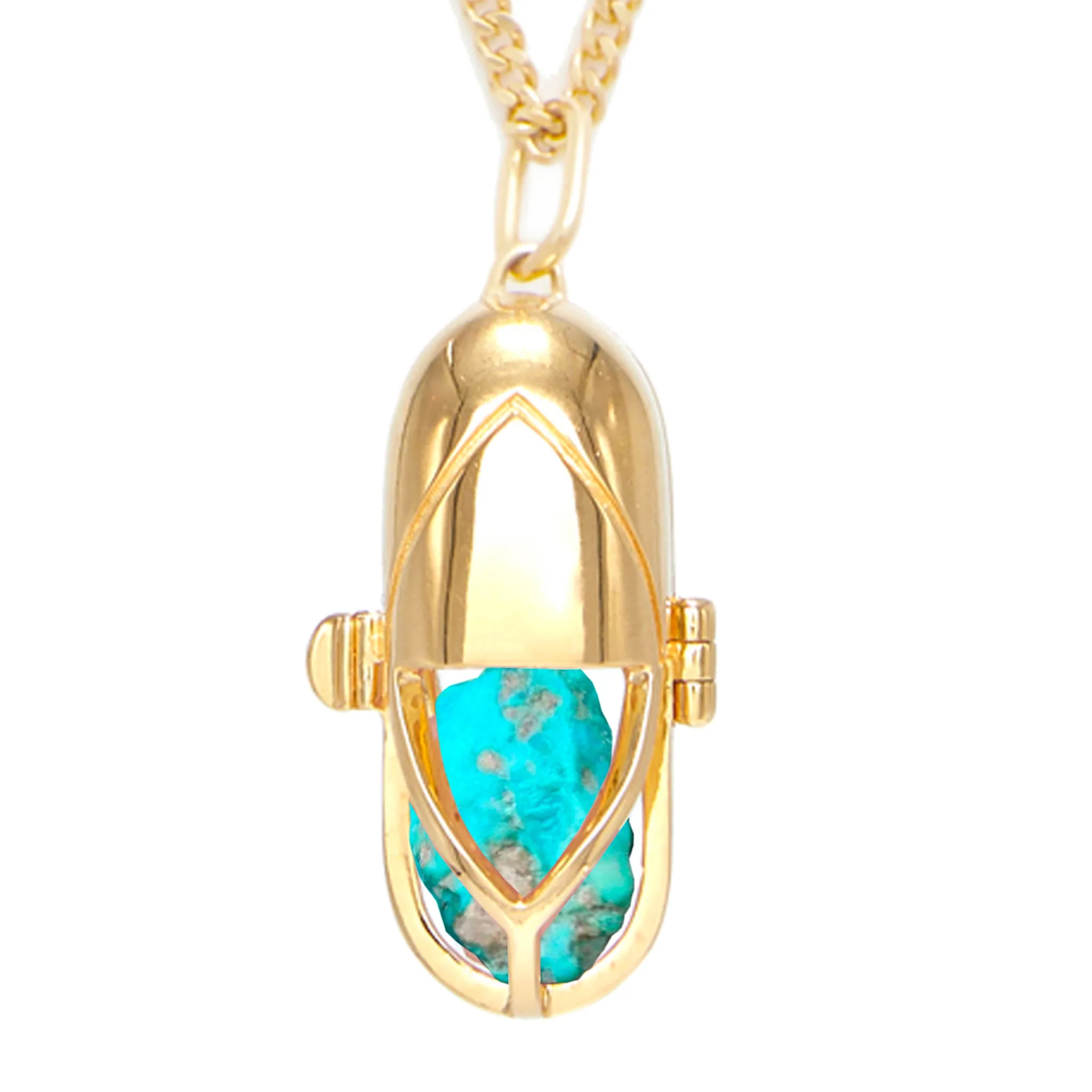 Capsule Crystal Pendant - 24ct Gold Vermeil