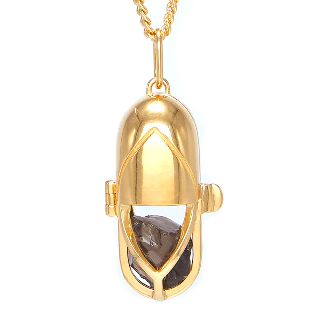 Capsule Crystal Pendant - 24ct Gold Vermeil