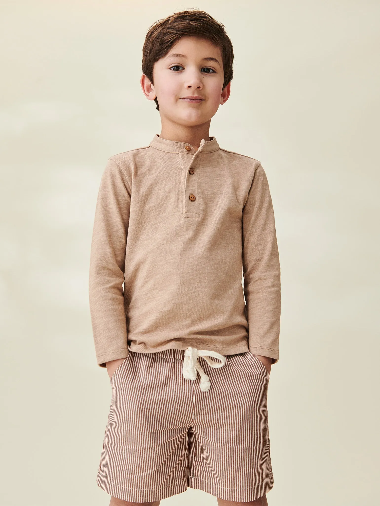 Caramel Marco Boy Long Sleeve Polo Shirt