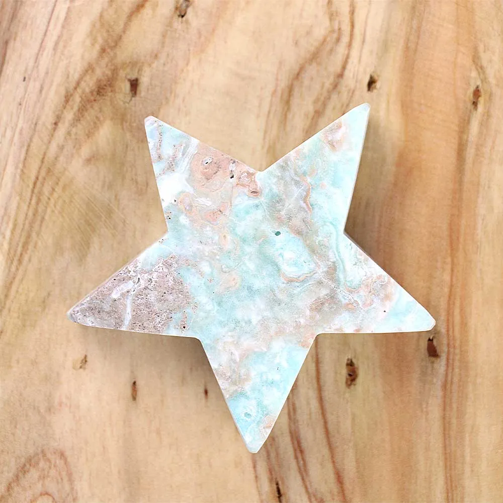 Caribbean Blue Calcite Star