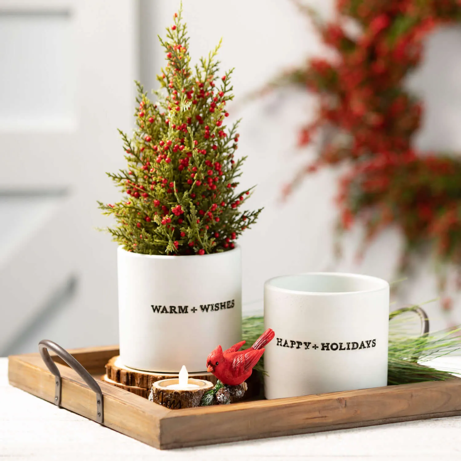 Cedar And Berry Tree Set Of 2