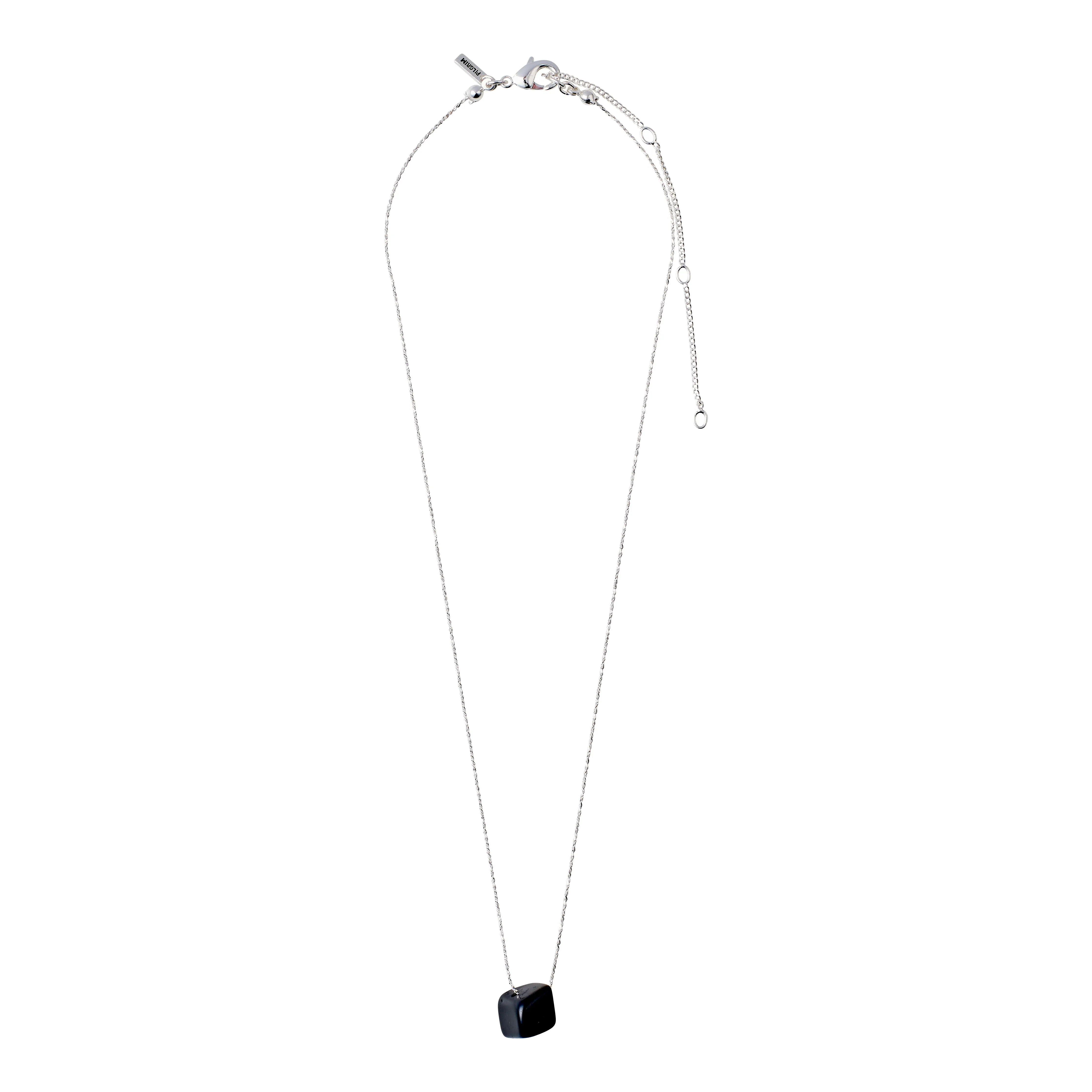 CHAKRA Black Agate necklace silver-plated