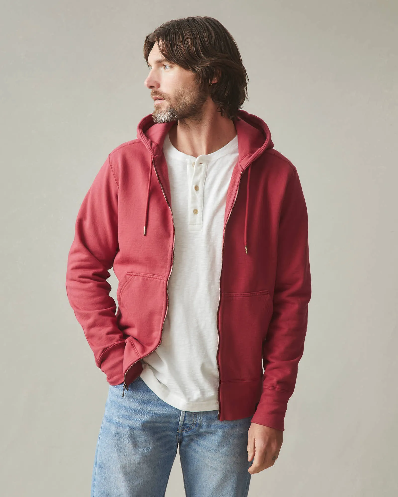 Classic Full Zip - Poppy