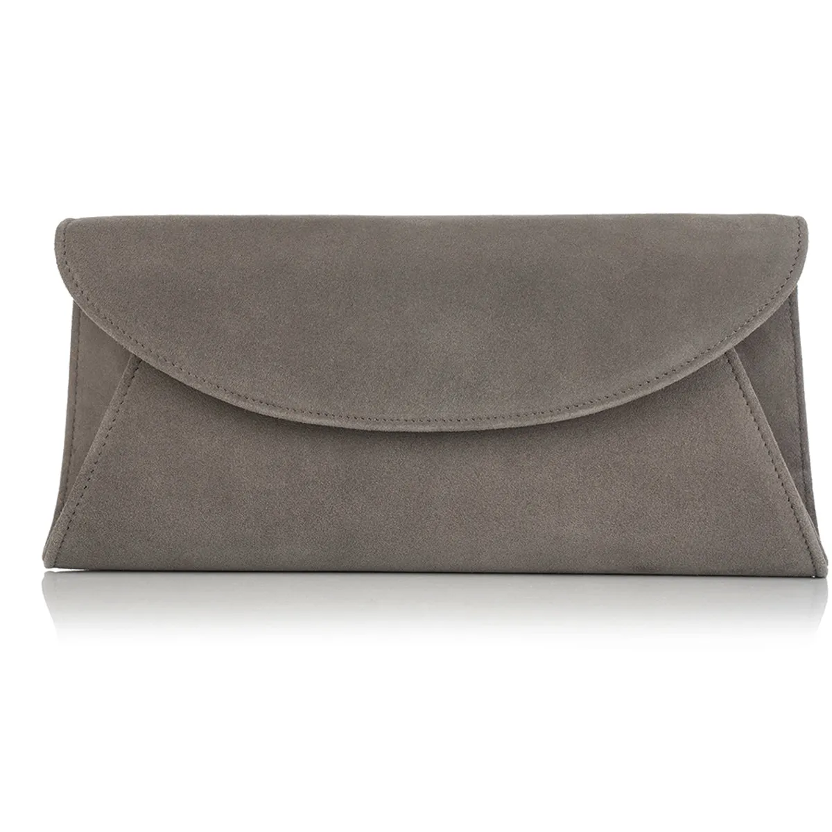 Clutch - Dark Grey Suede