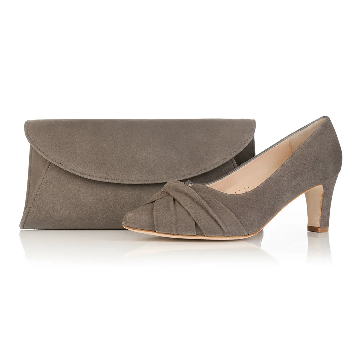 Clutch - Dark Grey Suede