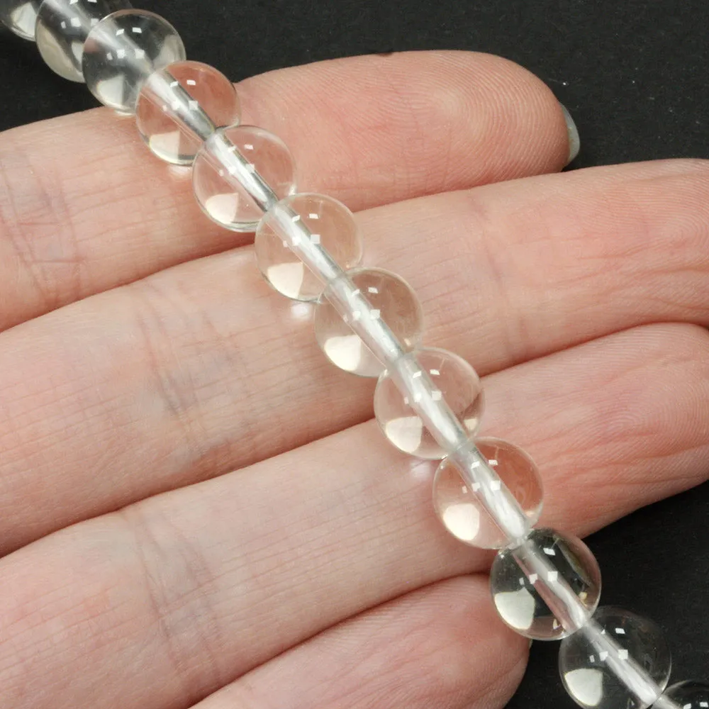 Crystal Quartz 8mm Rounds - 35cm Strand A Quality