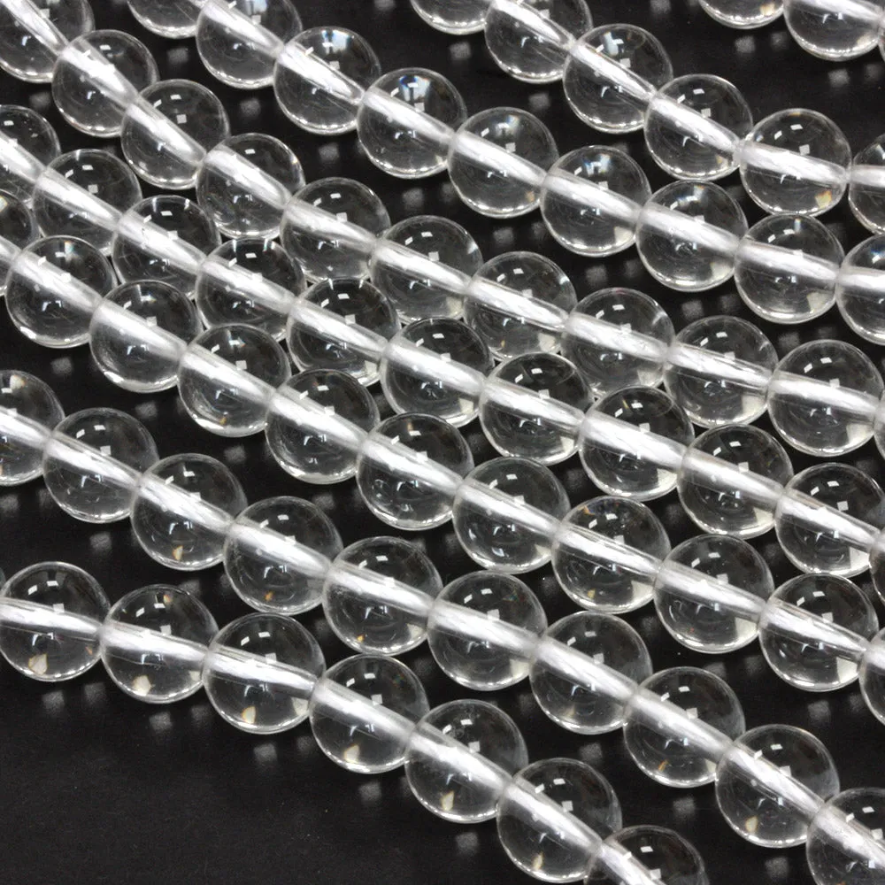 Crystal Quartz 8mm Rounds - 35cm Strand A Quality