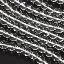 Crystal Quartz 8mm Rounds - 35cm Strand A Quality