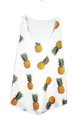 Débardeur femme imprimé ananas