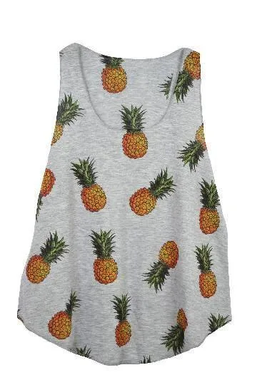 Débardeur femme imprimé ananas